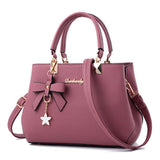 Claudete - Elegante Damen Ledertasche – Dunkelrosa