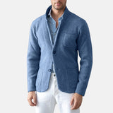 Remo™ | Herren Blazer Jacke im klassischen Vintage-Stil – Blau