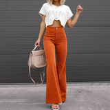 Schlaghose im Vogue-Stil – Orange