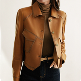 Stilvolle Braune Jacke für Damen | Langarm – Braun
