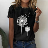 Noelene - Elegantes Damen-T-Shirt mit kurzen Ärmeln – Schwarz