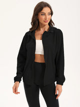 Xylia | Wasserabweisende Sportjacke mit Kapuze für Frauen – Schwarz