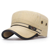 Goggins – Flache Baumwoll Kappe Im Vintage Stil – Beige