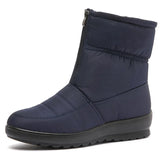 Afonia – Wasserabweisende Schneestiefel Mit Reißverschluss – Blau