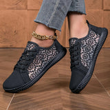 Damskie | Atmungsaktive Slip-On-Mokassins aus Mesh für Damen – Schwarz