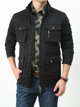 Robuste und wetterfeste Herren-outdoorjacke aus nylon – Schwarz