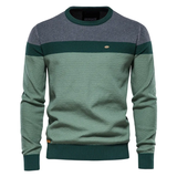 DIEGO™ Herren Rundhals Baumwollpullover – Komfortabel, Elegant – Grün