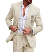Milton – Eleganter Leinenanzug – Beige