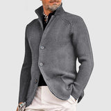 Kendu | herrenjacke mit elegantem revers und stricktasche – Hellgrau