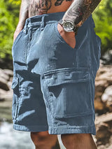 Sammy - Bequeme 3d Gewebte Shorts Mit Tasche – Blau
