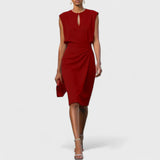 Kathy- Elegantes Damen Etuikleid – Rot