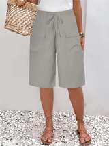 Lisanne – Kurzhosen Mit Elastischem Bund – Grau