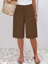 Lisanne – Kurzhosen Mit Elastischem Bund – Braun