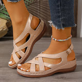 Alnia – Bequeme Orthopädische Keilsandalen – Beige