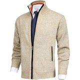 Jan – wunderschöner strickpullover mit hohem kragen – Beige