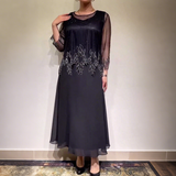 Eiriana – Elegantes Midi Kleid – Schwarz