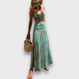 Iselda – Maxi Sommerkleid mit Cut-Out-Design – Grün