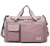 Große Wasserdichte Reisetasche – Sport- & Wochenendtasche für Damen und Herren – Dunkelrosa