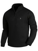 Noel | Lässiger Strickpullover Mit Reißverschluss – Schwarz