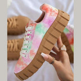 Rosario Schnürschuhe Damen - Trendige Urban Chic Sneakers mit Gepolsterter Sohle – Rosa
