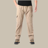 Premium-cargohose für herren, normale passform – Khaki