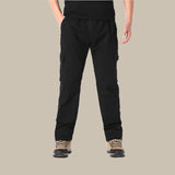 Premium-cargohose für herren, normale passform – Schwarz
