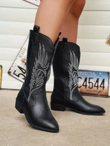 Weiche Western-Cowboystiefel für Damen | Bequem – Schwarz