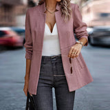 Damen Formell Lang Blazer | Leicht – Rosa
