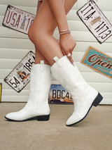 Mael – Cowboystiefel aus Leder – Weiß