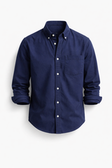 Bukayo – Langärmliges Hemd Mit Knöpfen – Marineblau