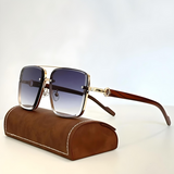 VintEdge – Retro Sonnenbrille in Quadratischer Form – Grau
