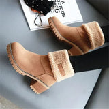 Isa | Elegante und Warme Leder-Schneestiefel – Braun
