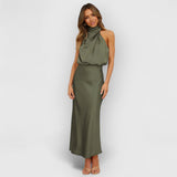 Rebecca | Elegantes Eventkleid – Oliv