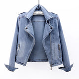 Gewaschene jeansjacke für damen – aerin – Blau