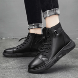 Miko – vielseitige lederstiefel für herren – Schwarz