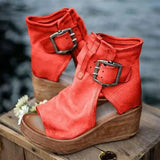 Sandalen Sidney - Handgefertigte Kollektion – Rot