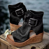 Ljudmila - Stilvolle Bequeme Sandalen – Schwarz