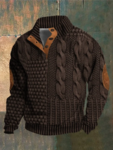 Albert - Herren-Retro-Kaschmir-Rollkragenpullover mit hohem Kragen – Braun