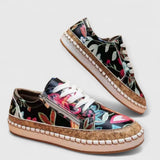 GLORIA | Elegante Botanische Schuhe – Schwarz