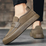 Modische Wildleder-Loafer für Herren - stilvoll und bequem – Khaki