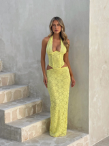 Theodora™ Gewagter Eleganter Schnitt – Gelb