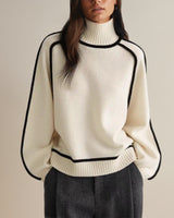 Sara-liv | Eleganter Rollkragenpullover – Weiß