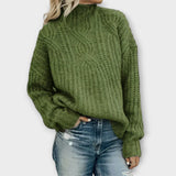 Harper | Kuscheliger Strickpullover – Grün