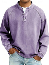 Calor - Soft-Touch-Henleyshirt – Lila