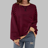 Revia - Stilvolles Freizeit-Sweatshirt – Dunkelrot