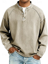 Calor - Soft-Touch-Henleyshirt – Khaki