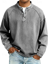 Calor - Soft-Touch-Henleyshirt – Grau