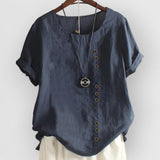 Mayla | Klassische und bequeme Bluse – Blau