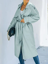 Quillara – eleganter damen-wintermantel – Blau