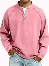 Amir | Gewaschenes Langarmshirt – Rosa